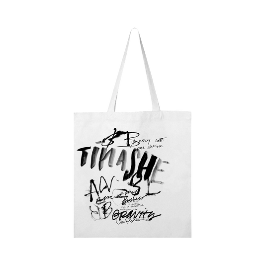 BB/ANG3L White Tote Bag