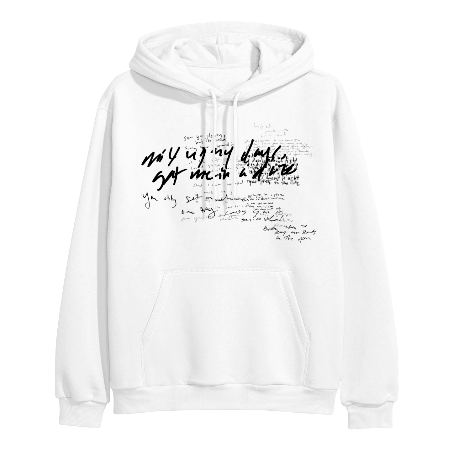 BB/ANG3L White Pullover Hoodie