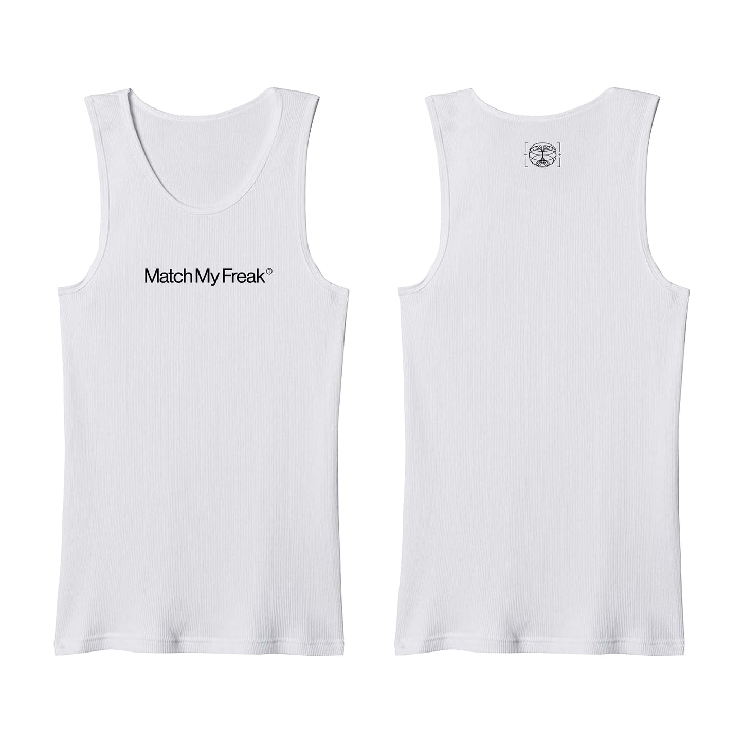 MATCH MY FREAK BOLD WHITE RIB TANK