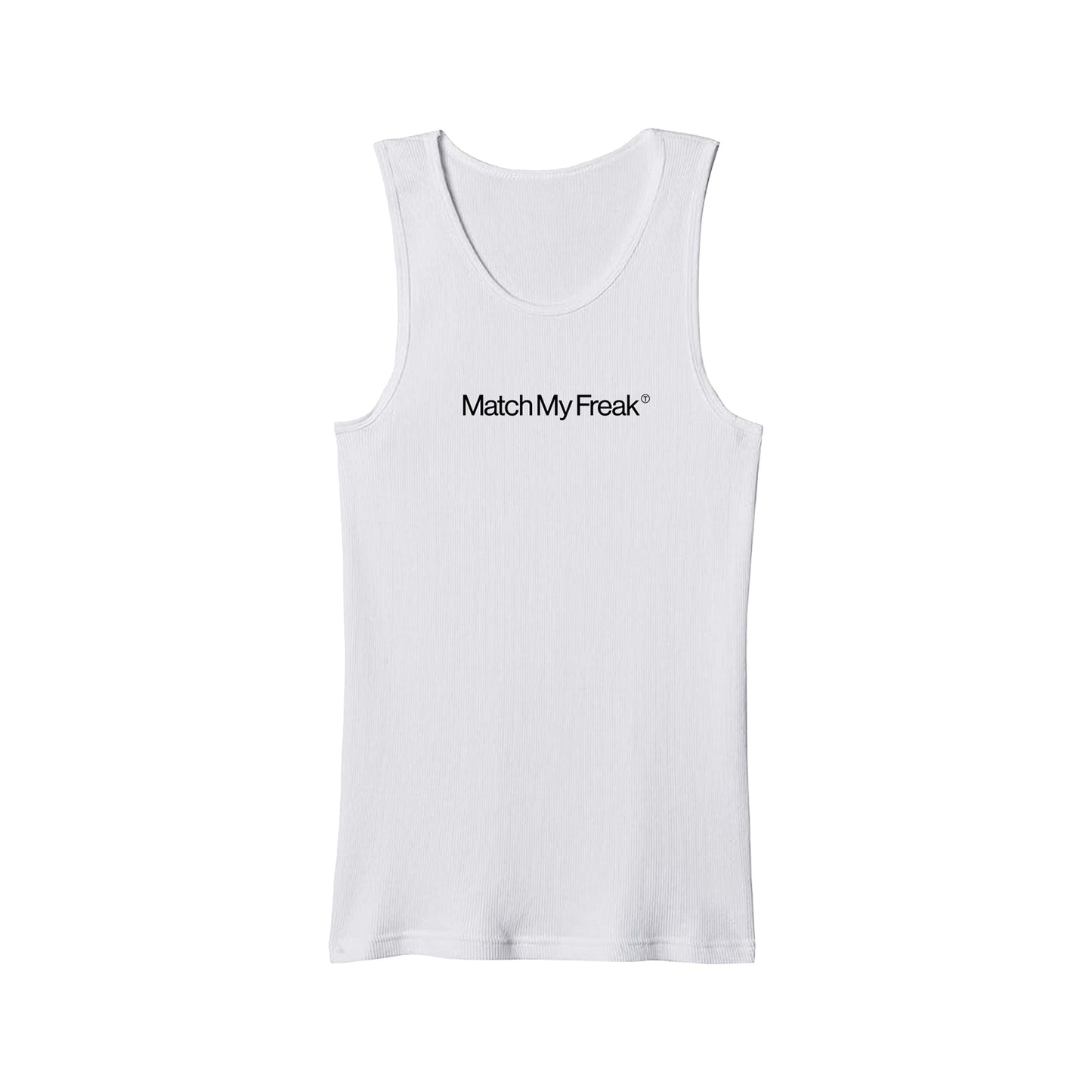 MATCH MY FREAK BOLD WHITE RIB TANK