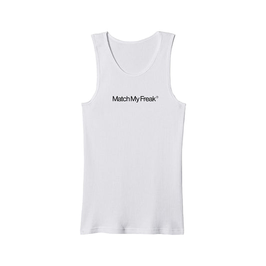 MATCH MY FREAK BOLD WHITE RIB TANK