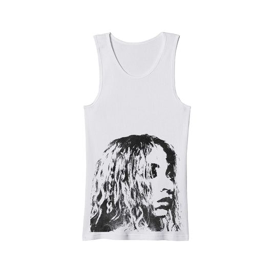 MATCH MY FREAK PHOTO WHITE RIB TANK